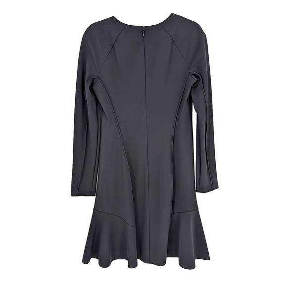 Theory‎ Womens Black Seam Sculpted Ponte Scuba Knit Classic Capsule Skater Dress - Picture 6 of 13